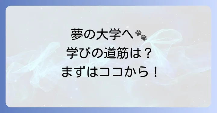 国公立大学で動物を学ぶための具体的な進め方