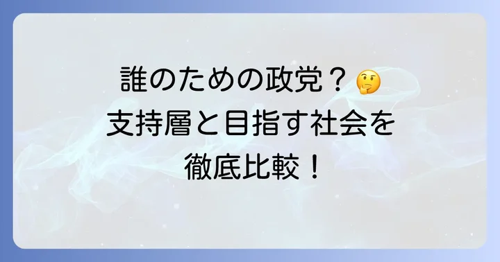 支持層と目指す社会:誰のための政党なのか