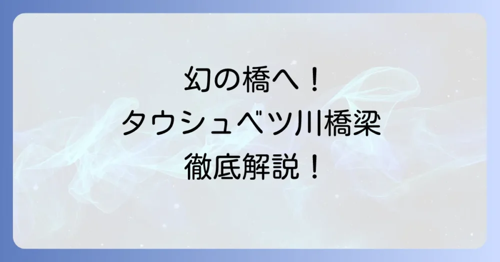 タウシュベツ川橋梁への行き方を徹底解説!幻の橋へのアクセス方法と見どころ