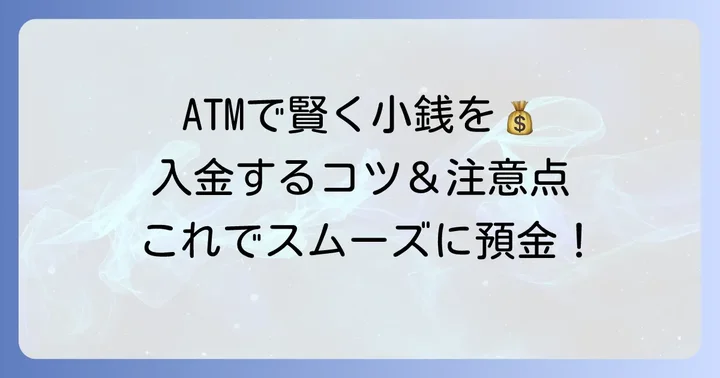 ATMで小銭を入金するコツと注意点