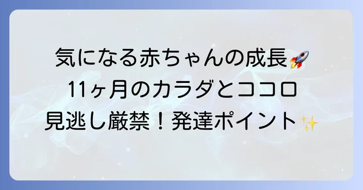 生後11ヶ月の赤ちゃんのその他の成長と発達