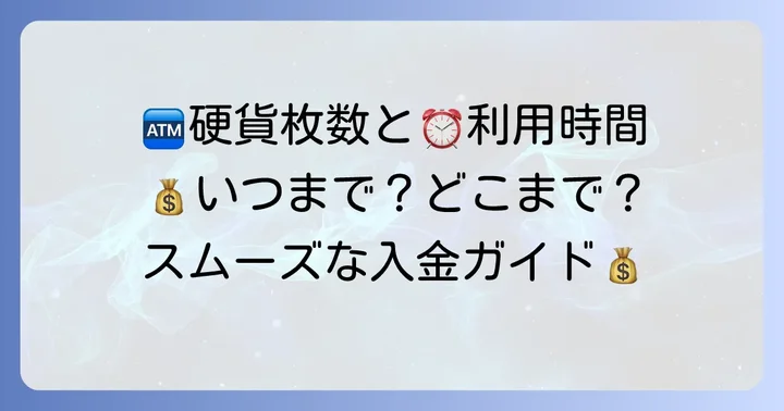 小銭入金時の硬貨枚数制限と利用時間
