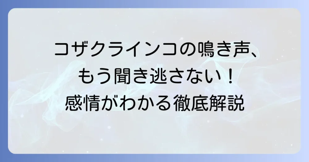 コザクラインコの鳴き声の意味を徹底解説!感情を理解して愛鳥との絆を深める方法