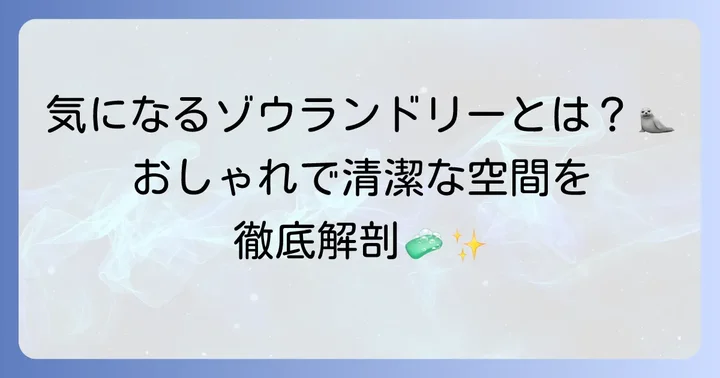 あるゾウランドリーとは?その魅力と特徴
