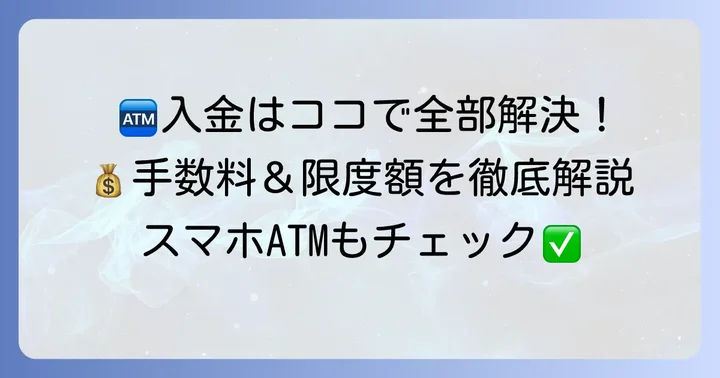 セブン銀行ATMでの入金方法と手数料