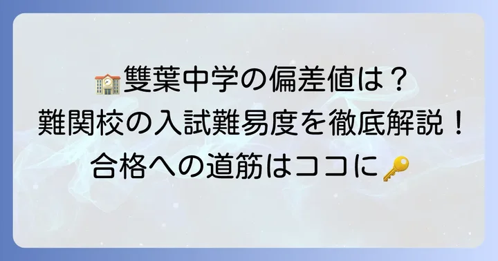 田園調布雙葉中学校の最新偏差値と入試難易度