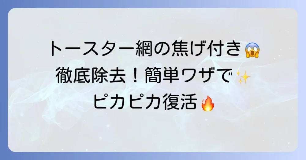 トースター網の焦げ付きを徹底除去！簡単で効果的な落とし方