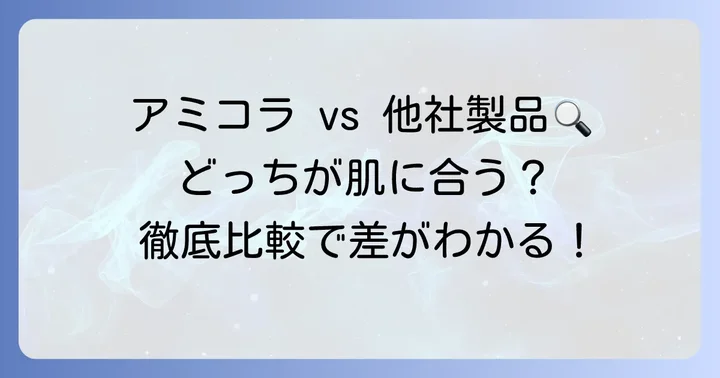 アミコラと他社コラーゲンサプリメントの比較