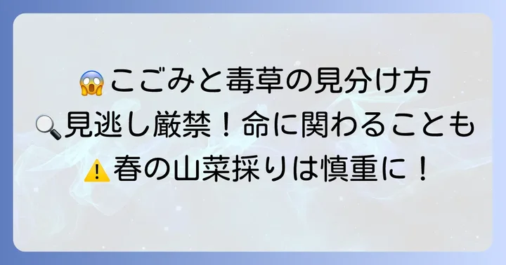 こごみに似た毒草に注意！安全に楽しむための見分け方