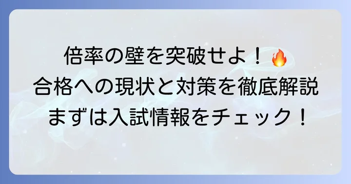 都立富士中学の入試情報と合格倍率の現状