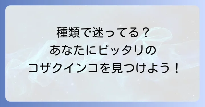 コザクラインコの種類を選ぶコツと注意点