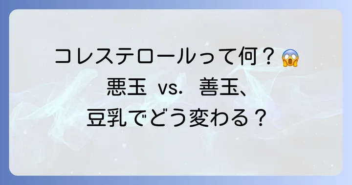 悪玉コレステロールとは?そのリスクと豆乳への期待