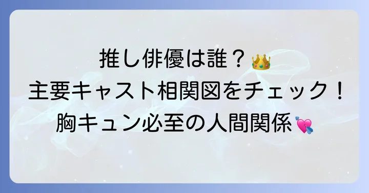 魅力あふれる「ときめきソンギュンガン」の主要キャストと相関図