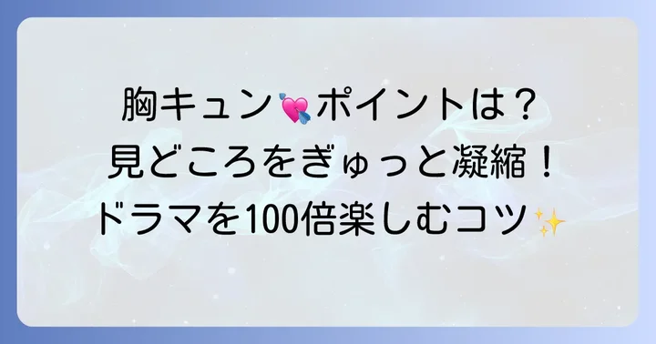 「ときめきソンギュンガン」のここが見どころ！視聴者を惹きつけるポイント