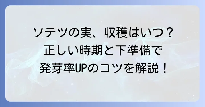 ソテツの実を収穫する時期と下準備