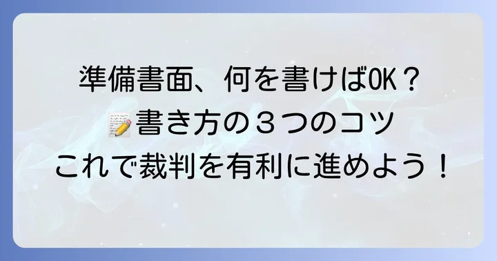 訴状に代わる準備書面書式の具体的な書き方