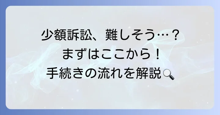 少額訴訟の具体的な進め方