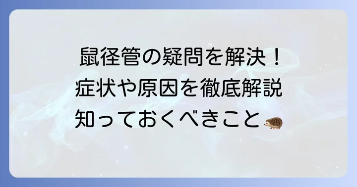 鼠径管に関するよくある質問