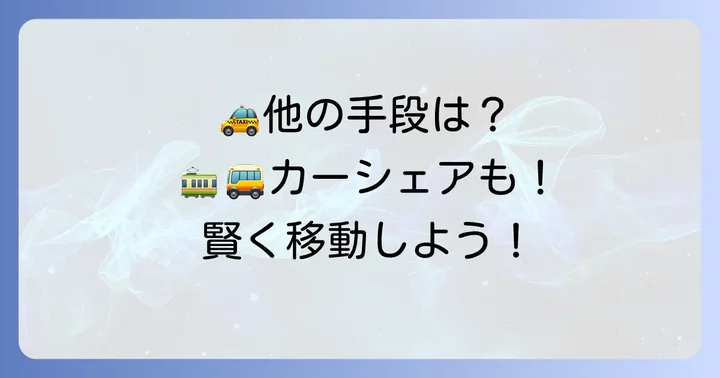 タクシー以外の移動手段も検討する