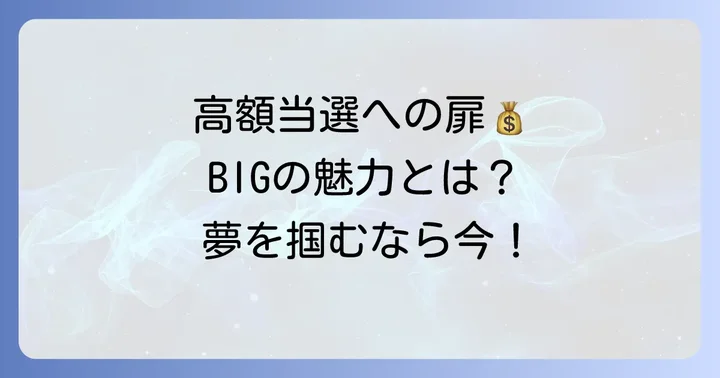 BIGとは？宝くじ売り場で買えるスポーツくじの魅力