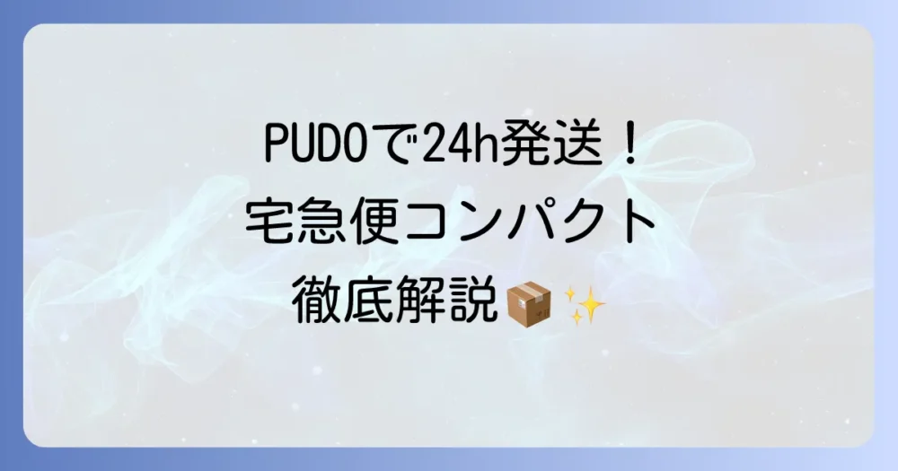 PUDOで宅急便コンパクトを送る方法を徹底解説！24時間いつでも発送できる便利な方法
