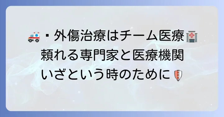 外傷治療を支える医療機関と専門家