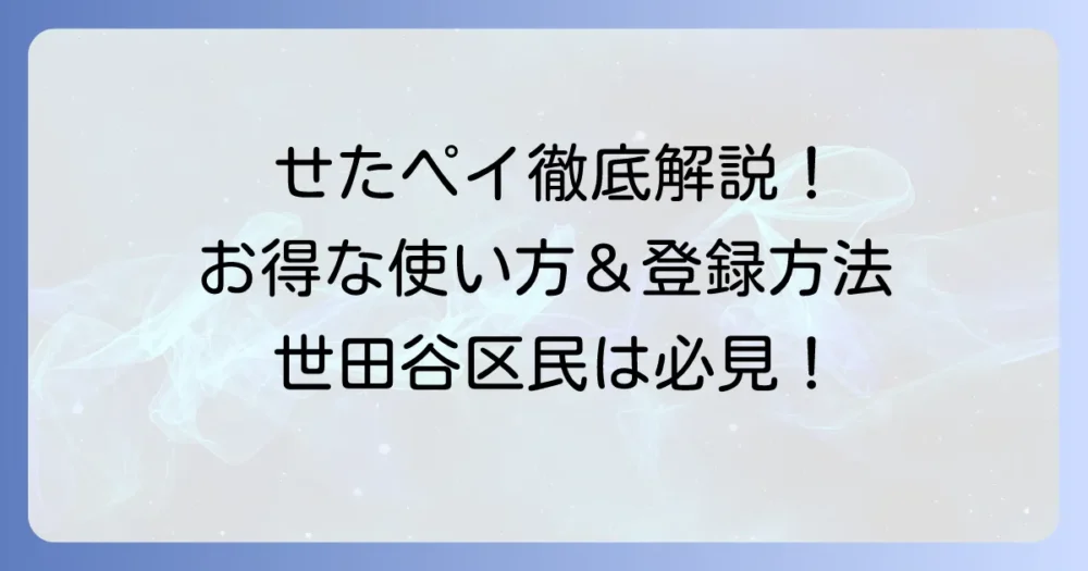 せたペイ加盟店を徹底解説！お得な使い方からお店の登録方法まで