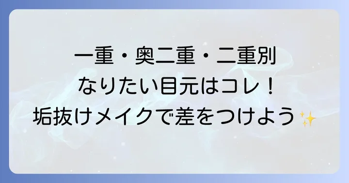 目の形別！つり目をタレ目にするメイクの応用