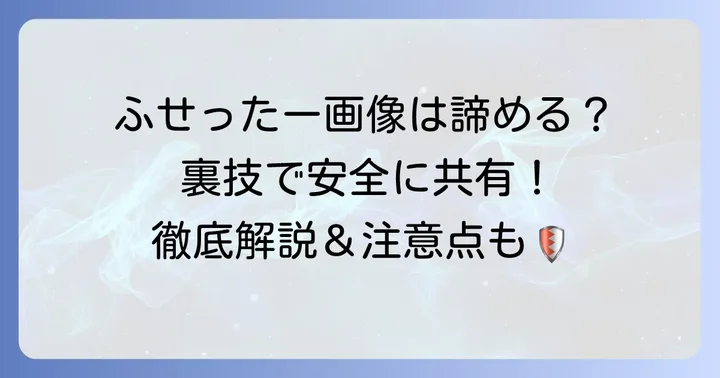 ふせったーの基本的な使い方と注意点