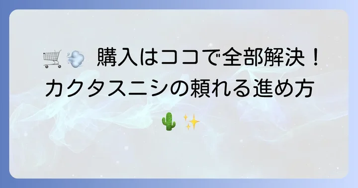カクタスニシオンラインでの購入方法と進め方