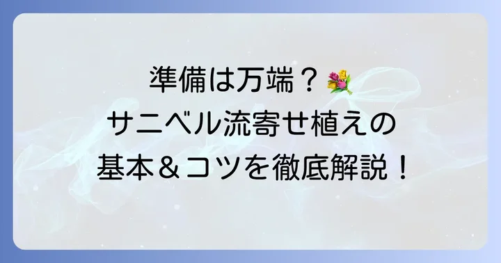 失敗しない!サニベル流寄せ植えの基本と準備