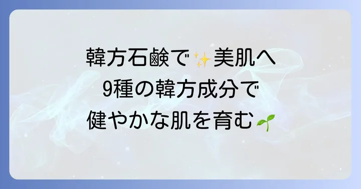 シンビ韓方ハーブ石鹸の魅力と選ばれる理由