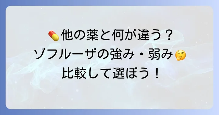 他のインフルエンザ治療薬との比較：ゾフルーザのメリット・デメリット