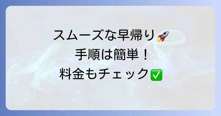 予約時間より早く返却する具体的な進め方