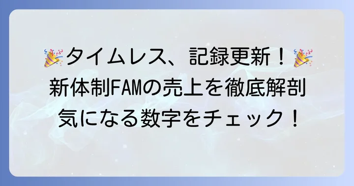 timeleszの最新アルバム「FAM」とEP「timelesz」の驚異的な売上