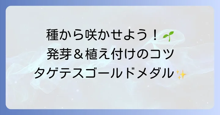 種まきから植え付けまで：成長の第一歩