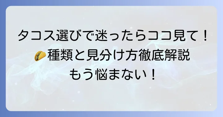 スーパーでタコスの皮を探す前に知っておきたいこと