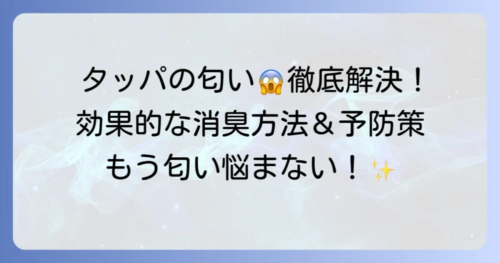 タッパの匂い取りを徹底解説！頑固な臭いを消す方法と予防策