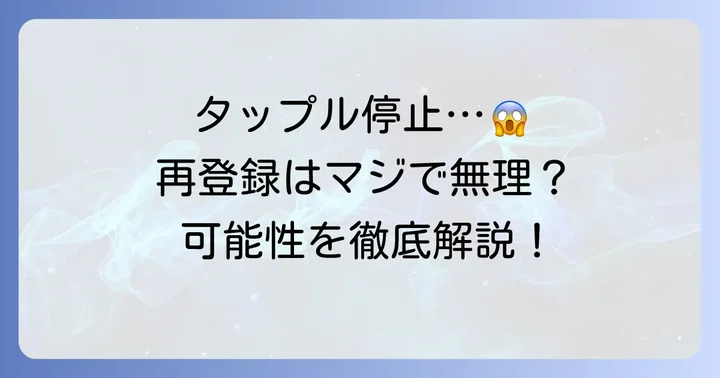 アカウント停止の種類と再登録の可能性
