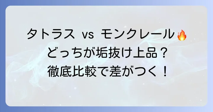 タトラスと他ブランド比較！なぜ選ばれるのか？