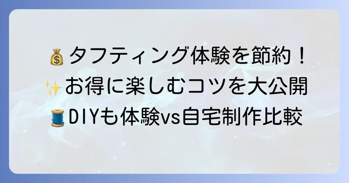 予算内でタフティング体験を安く楽しむコツ