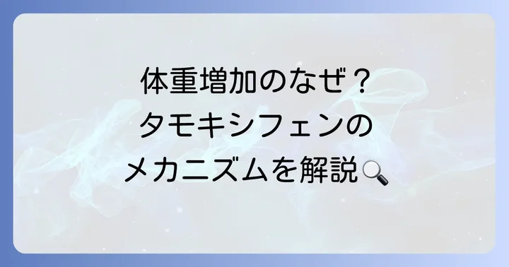 タモキシフェン服用中の体重増加はなぜ起こる？そのメカニズムを理解する