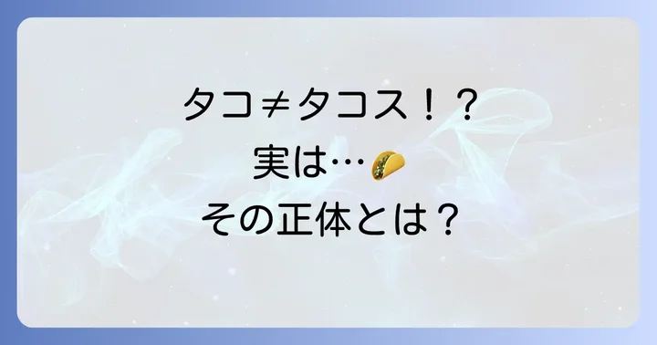「タコシーズニング」は「タコスシーズニング」のこと?その正体を解説