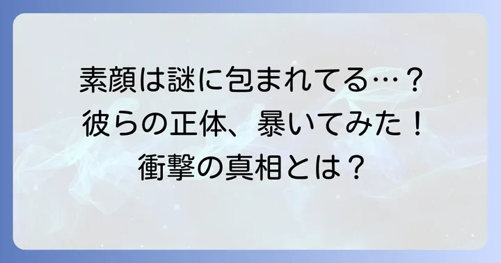 素顔が謎に包まれたタソガレドキ忍者たち