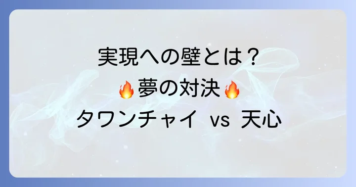 夢の対決「タワンチャイVS天心」は実現するのか？