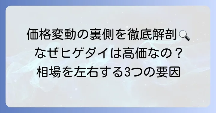 ヒゲダイの価格を左右する要因とは?