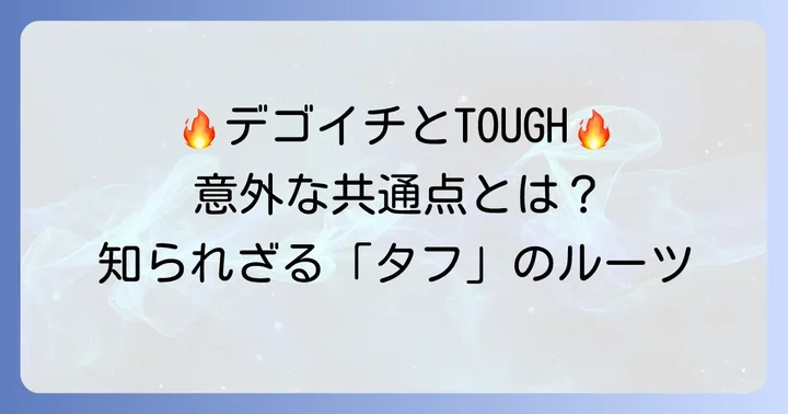 「D51タフ」という言葉が示すもう一つの意味:人気格闘漫画『TOUGH』