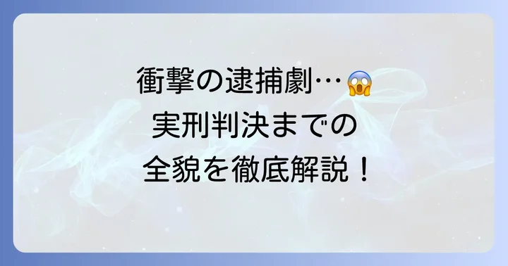 強盗致傷事件で逮捕、実刑判決までの道のり