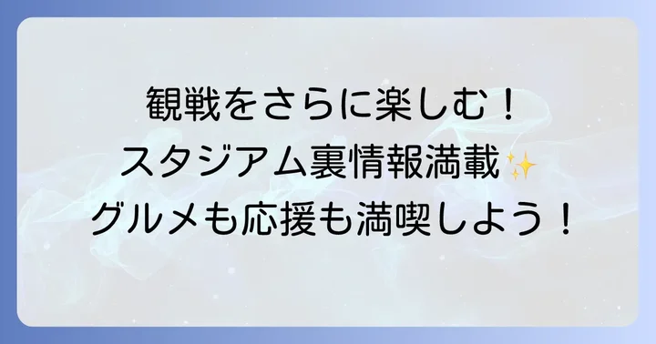 ZOZOマリンスタジアムでの観戦をさらに楽しむための情報