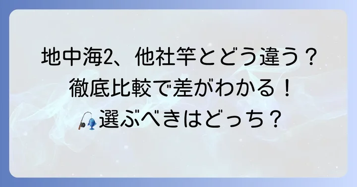 競合他社製品との比較：地中海2の立ち位置